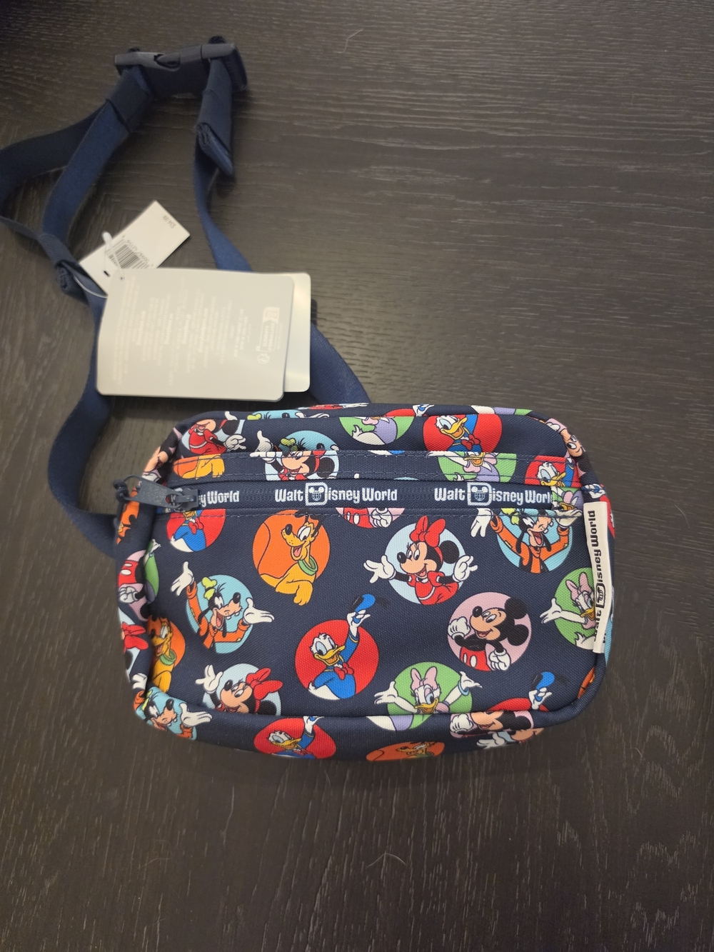 Walt Disney World Navy Character Print Belt Bag
